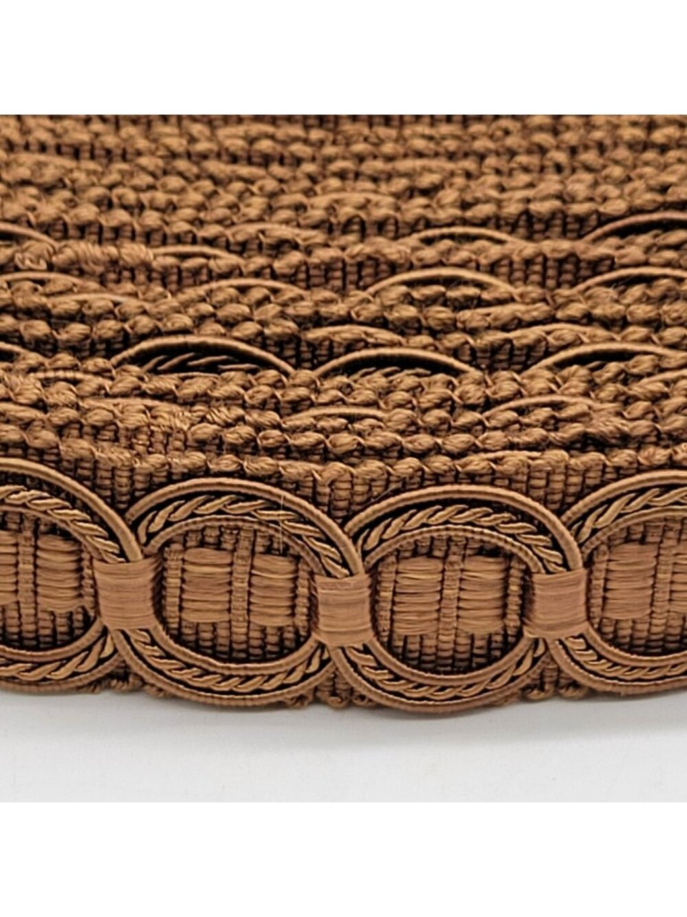 Vintage Brown Passementerie Tape Trim 1"W x 11.9 Yds Upholstery Destash